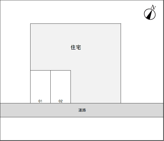 下之森屋敷代駐車場の駐車配置図