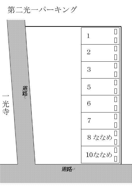 第二海門戸月極駐車場の駐車配置図