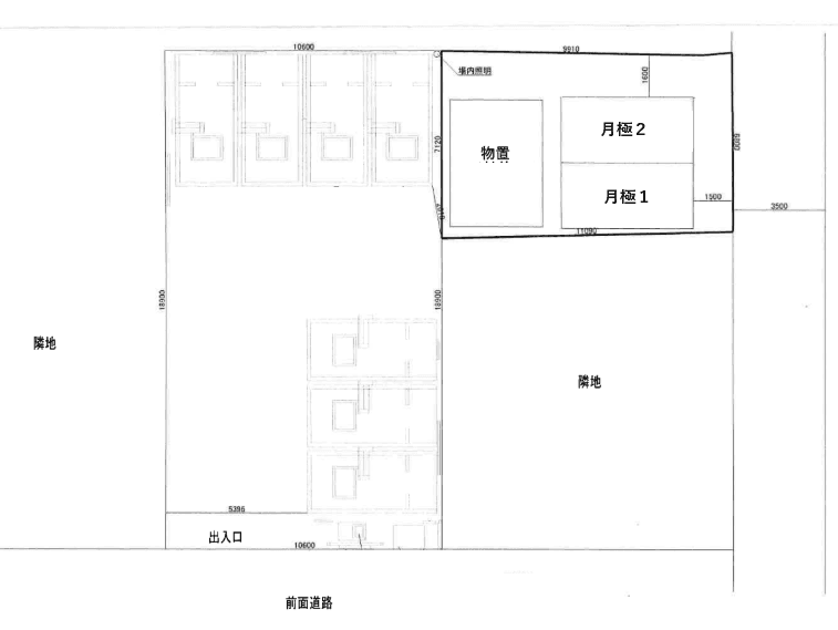 タマパーク原町田第59月極の駐車配置図