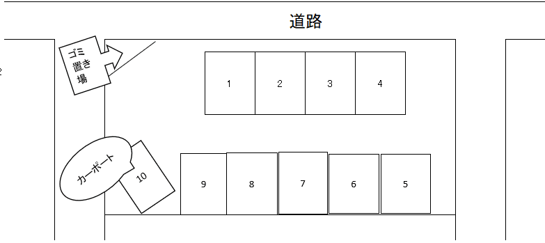 柴沼駐車場（龍ヶ崎）の駐車配置図