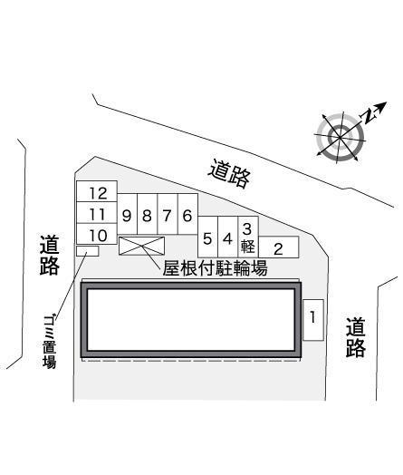 西坂戸(36739)の駐車配置図