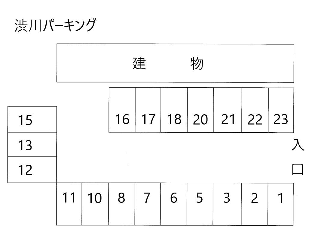 渋川パーキングの駐車配置図