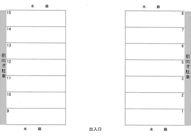 大畑駐車場の駐車配置図