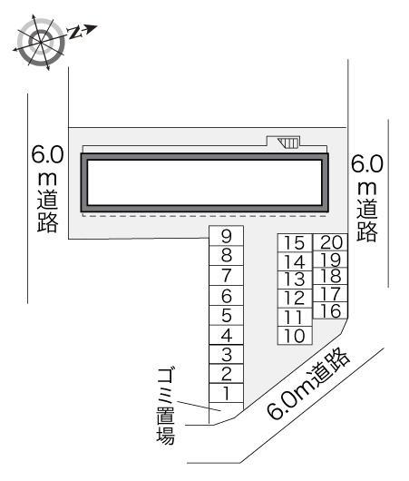 ＵＥＨＡＲＡ(21608)の駐車配置図