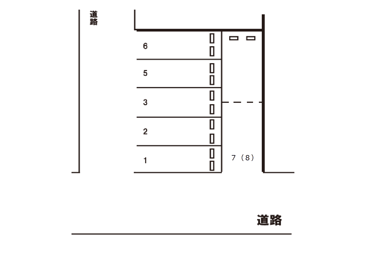 河村駐車場の駐車配置図