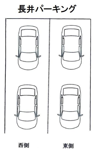 長井パーキングの駐車配置図