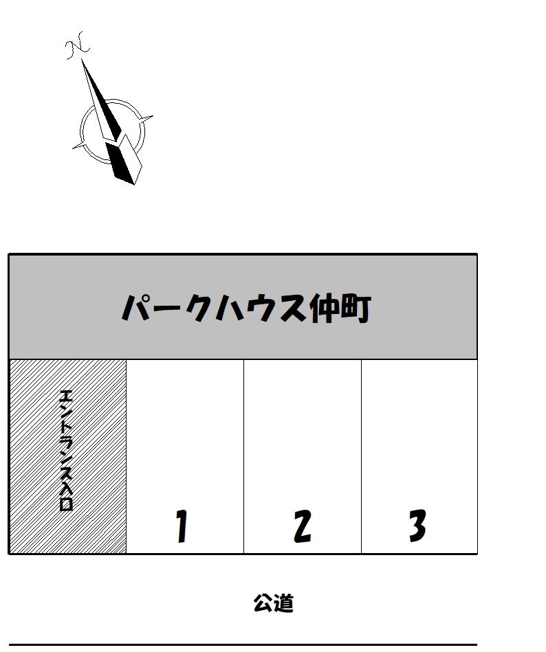 千住仲町パーキングの駐車配置図