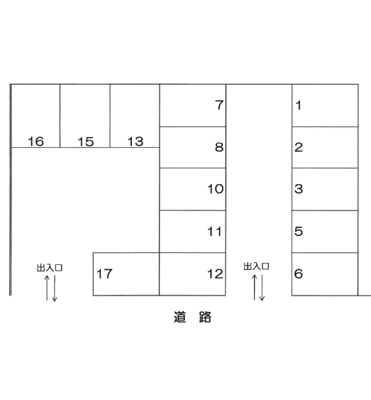 第１小川駐車場の駐車配置図