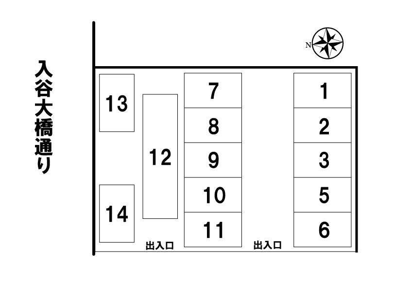 大駒商事第4駐車場の駐車配置図