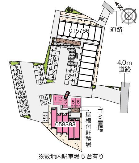 クレイノエスポワール(58383)の駐車配置図