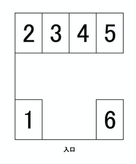 平田パーキングの駐車配置図