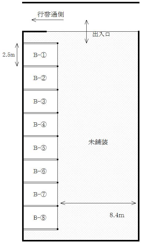 本町Ｎ駐車場Ｂの駐車配置図