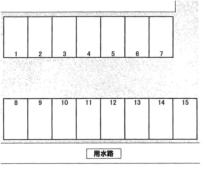宇田川第２駐車場の駐車配置図