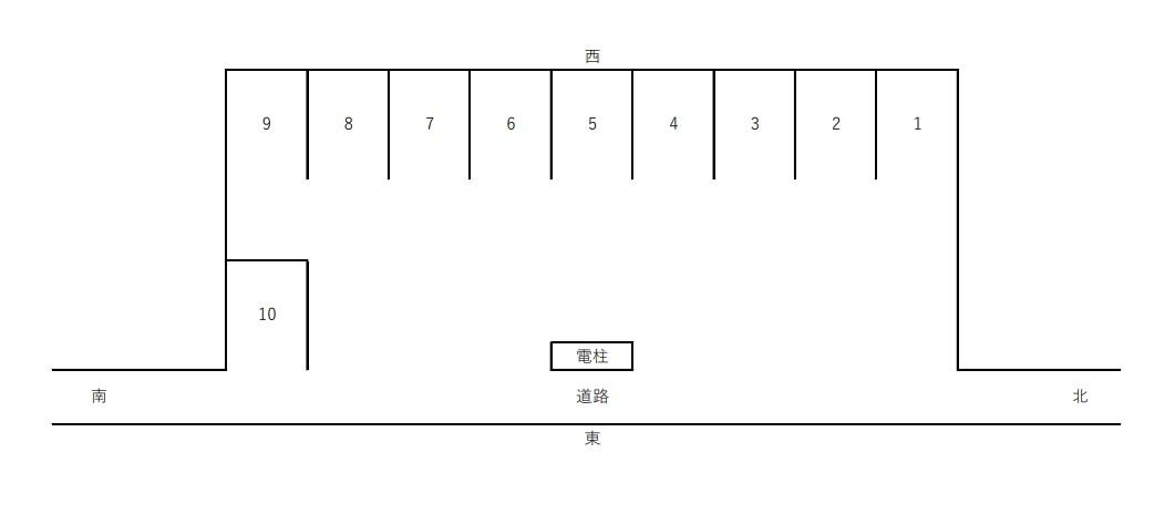 大坪町貸駐車場の駐車配置図