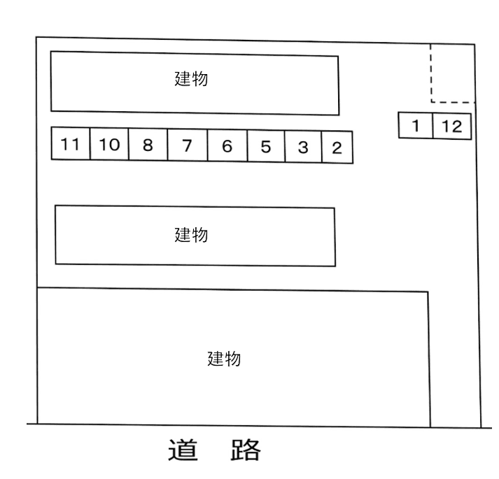 一男駐車場 (S-2)の駐車配置図
