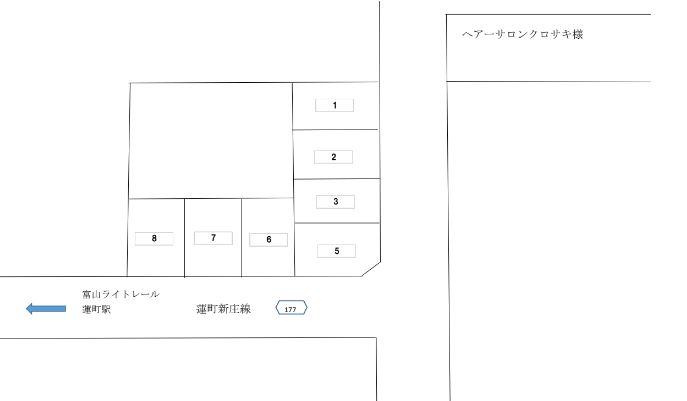 蓮町月極駐車場の駐車配置図