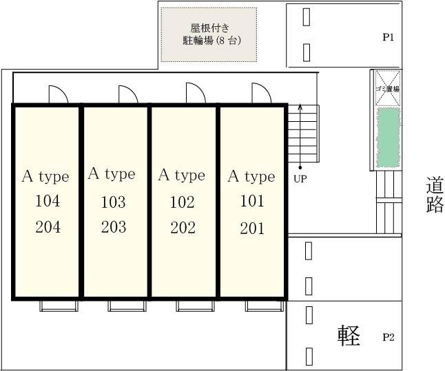 エムズステート荏田駐車場の駐車配置図