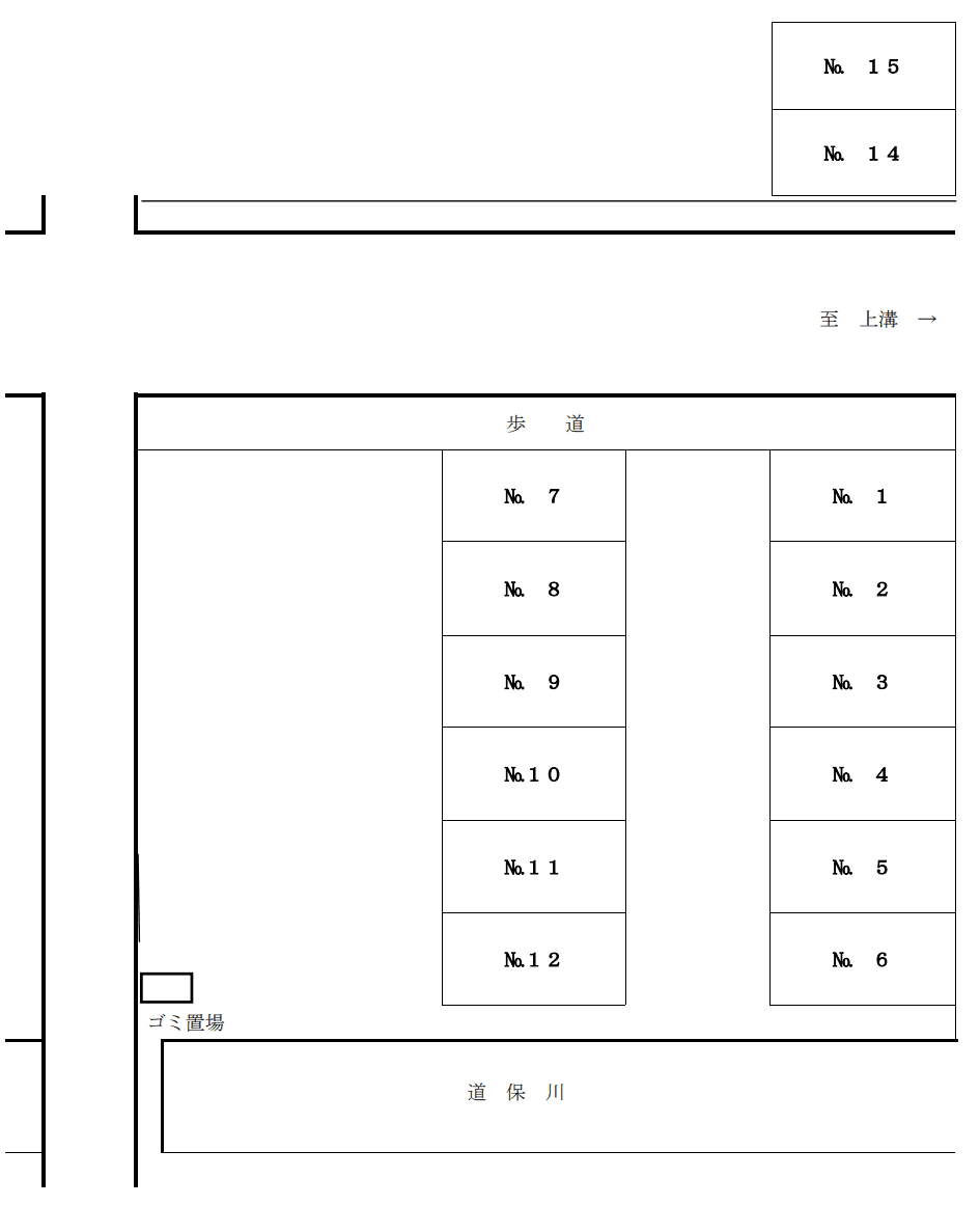 白井駐車場（2500-1）の駐車配置図