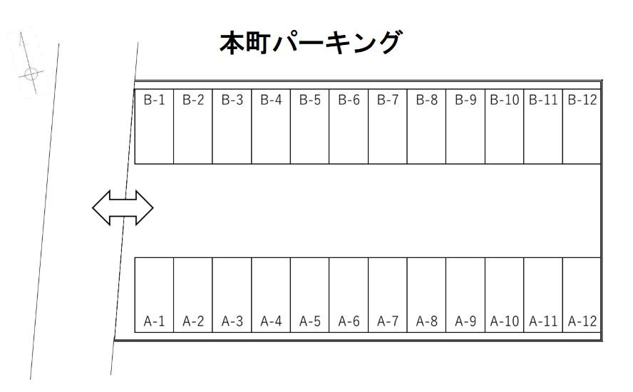 本町パーキングの駐車配置図