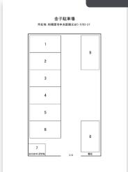 金子駐車場の駐車配置図