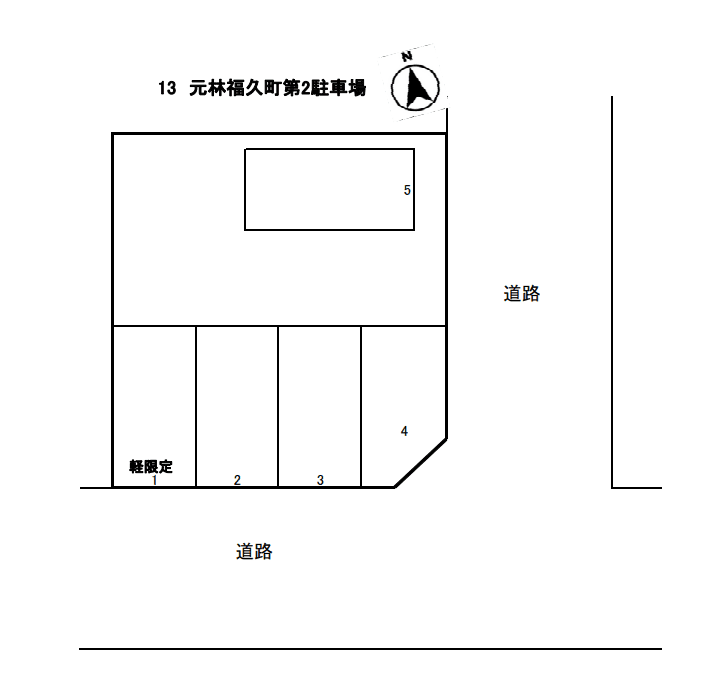 元林福久町第2駐車場の駐車配置図