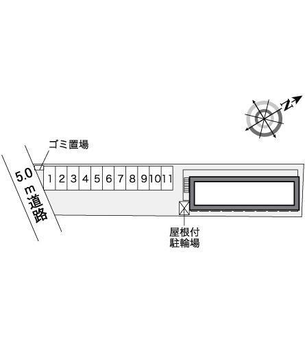 ローレル松山(35352)の駐車配置図