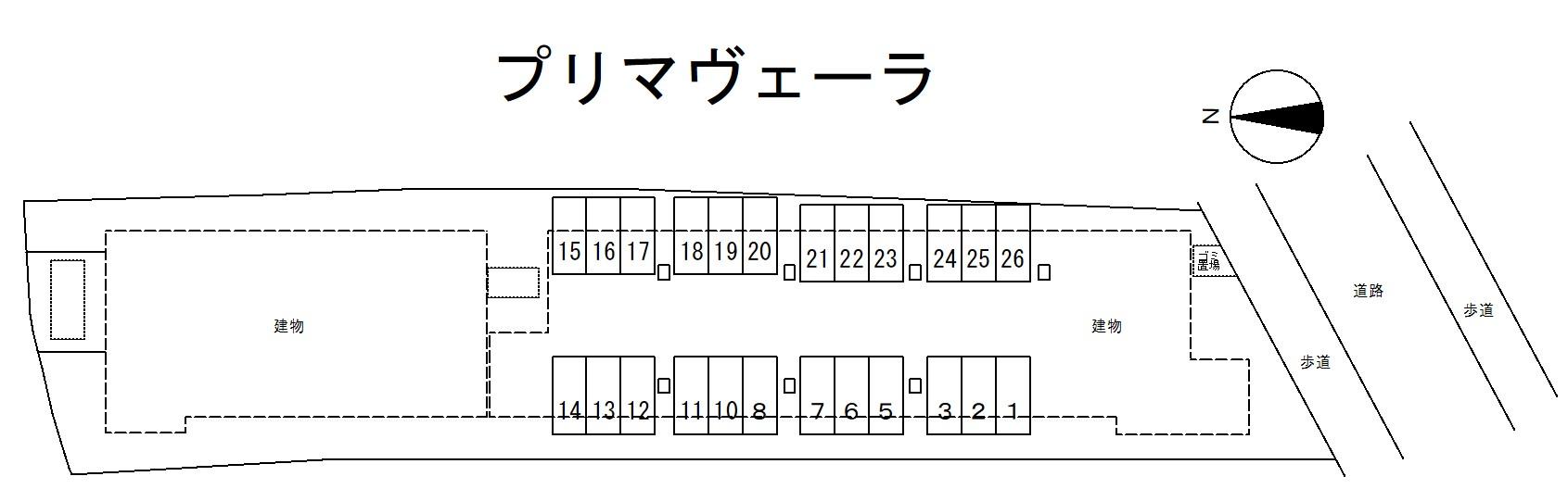 プリマヴェーラの駐車配置図