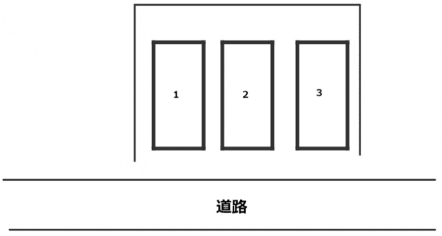 津久井2丁目PKの駐車配置図