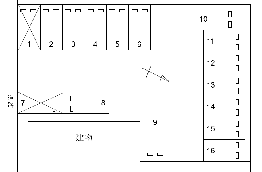 下野緑町518-4の駐車配置図