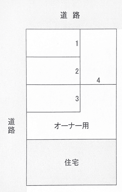 関様駐車場の駐車配置図