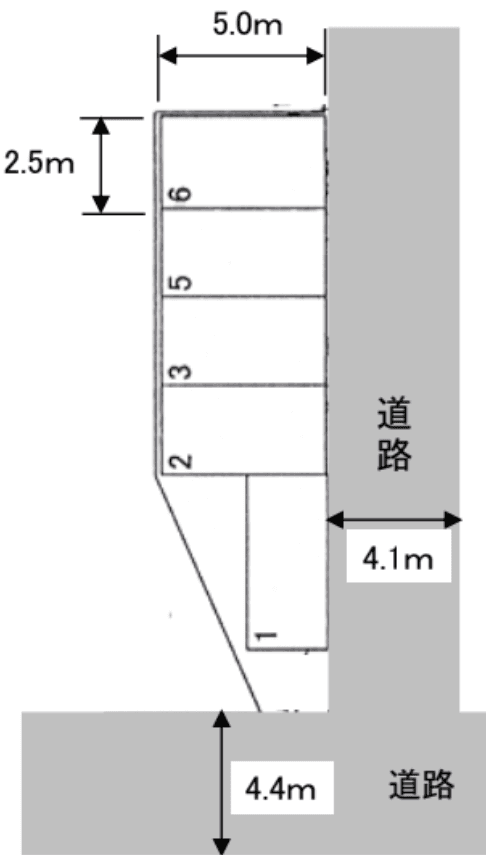 星田３丁目駐車場の駐車配置図