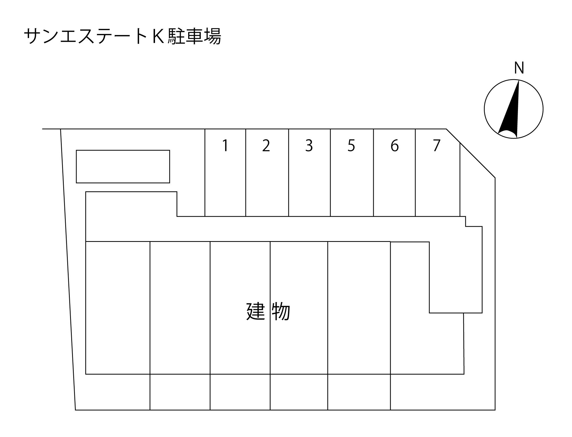 サンエステートＫ駐車場の駐車配置図