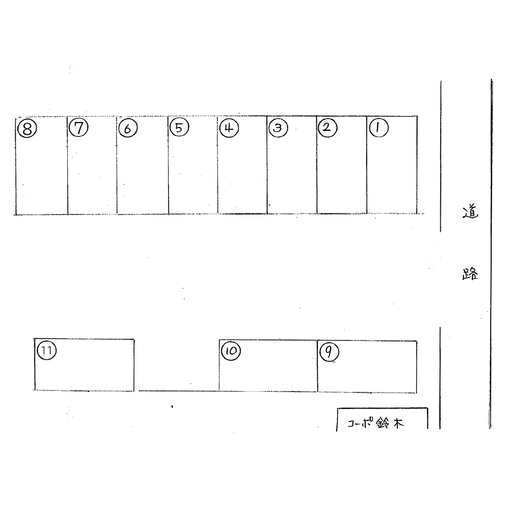 千田駐車場の駐車配置図