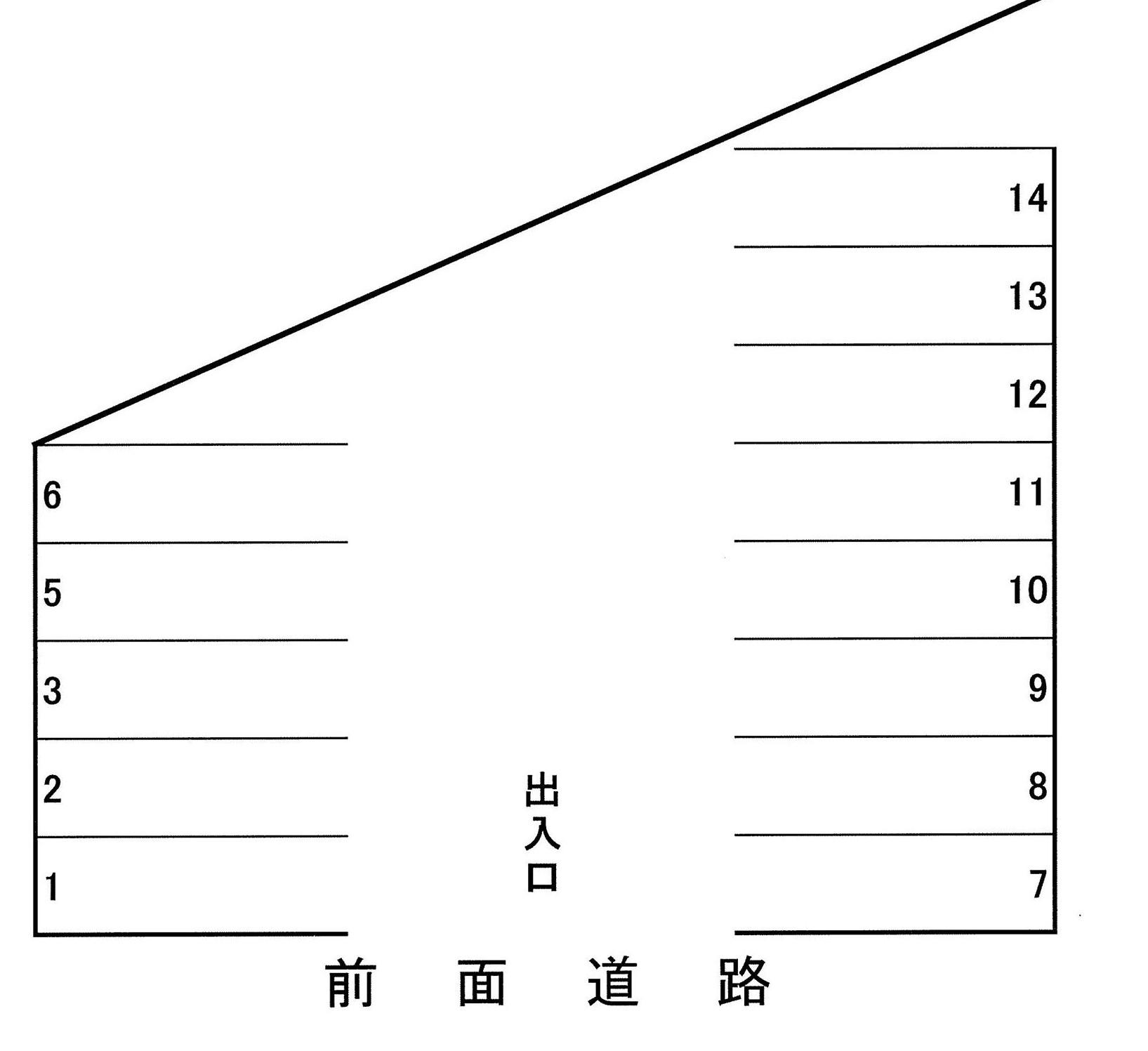 ジョイフル瀬板NO,2駐車場の駐車配置図