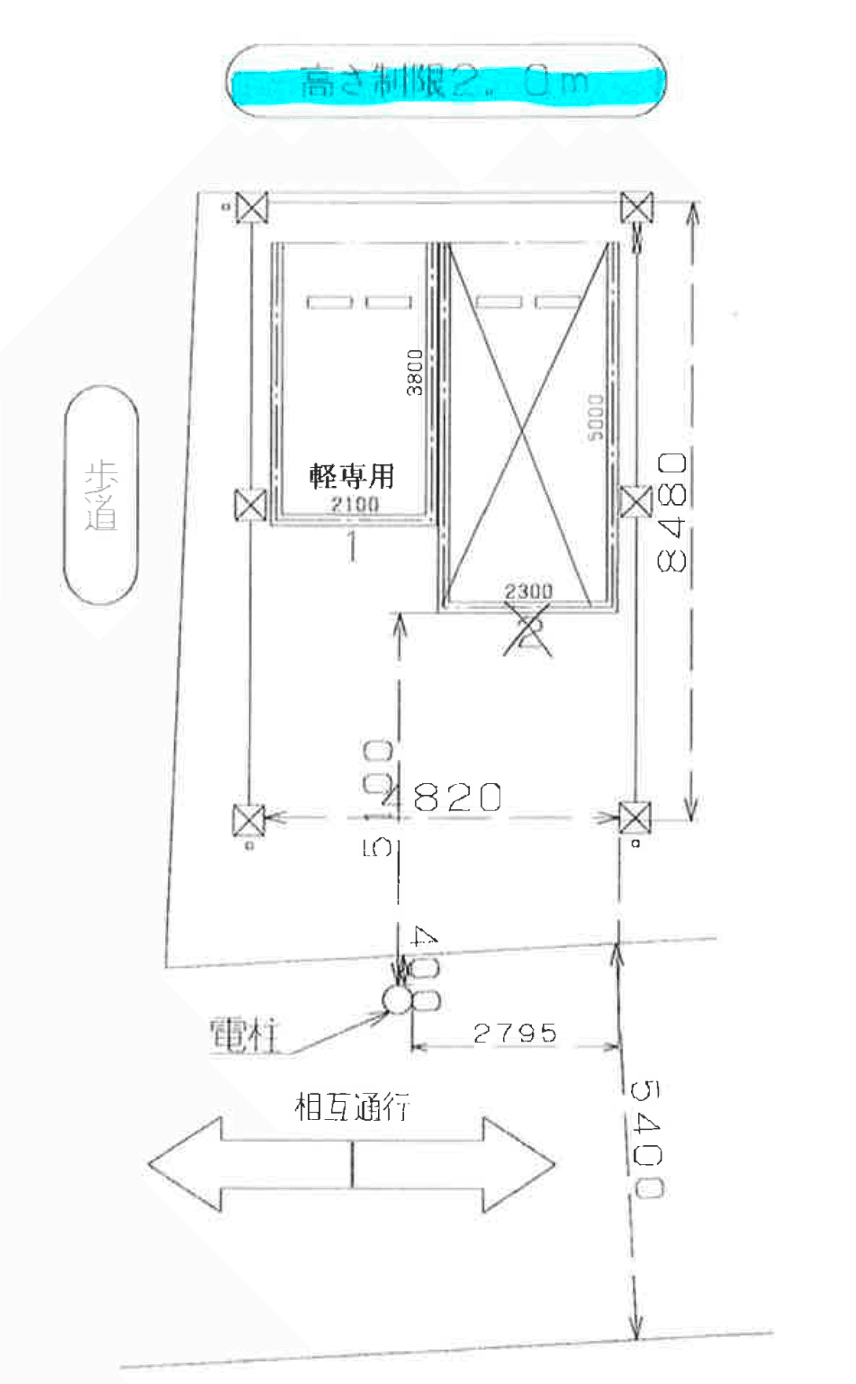 エコロパーク 文花第1駐車場の駐車配置図