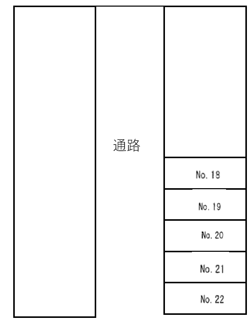 五本松駐車場の駐車配置図