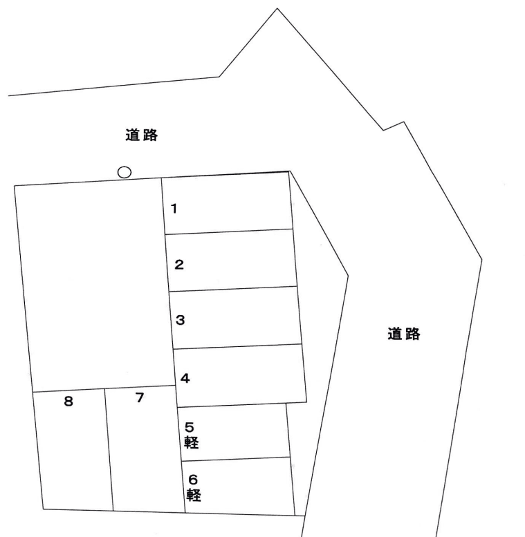 小柳　野芥1丁目駐車場の駐車配置図