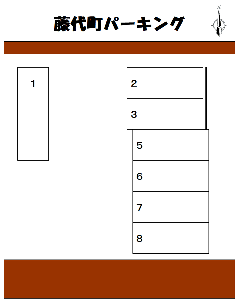 藤代町パーキングの駐車配置図