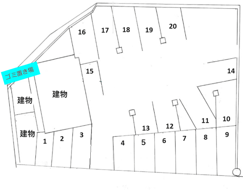 マンションくしばるの駐車配置図