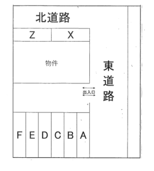 風の郷月極駐車場Ⅰの駐車配置図