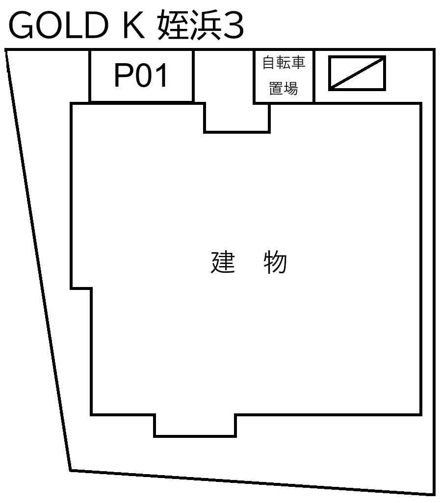 GOLD K 姪浜3の駐車配置図