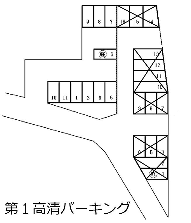 第１高清パーキングの駐車配置図