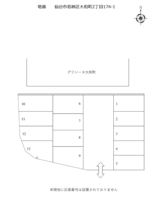 藤島パーキングの駐車配置図