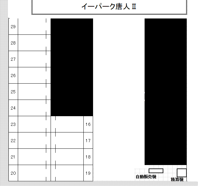 イーパーク唐人Ⅱの駐車配置図