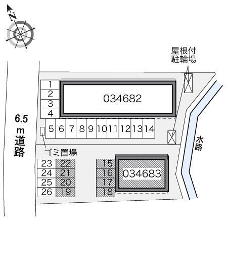 本郷Ｂ(34683)の駐車配置図
