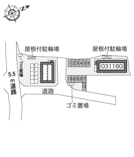 レークサイド岡本Ⅱ(31160)の駐車配置図
