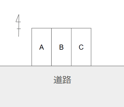 渡辺本家駐車場の駐車配置図