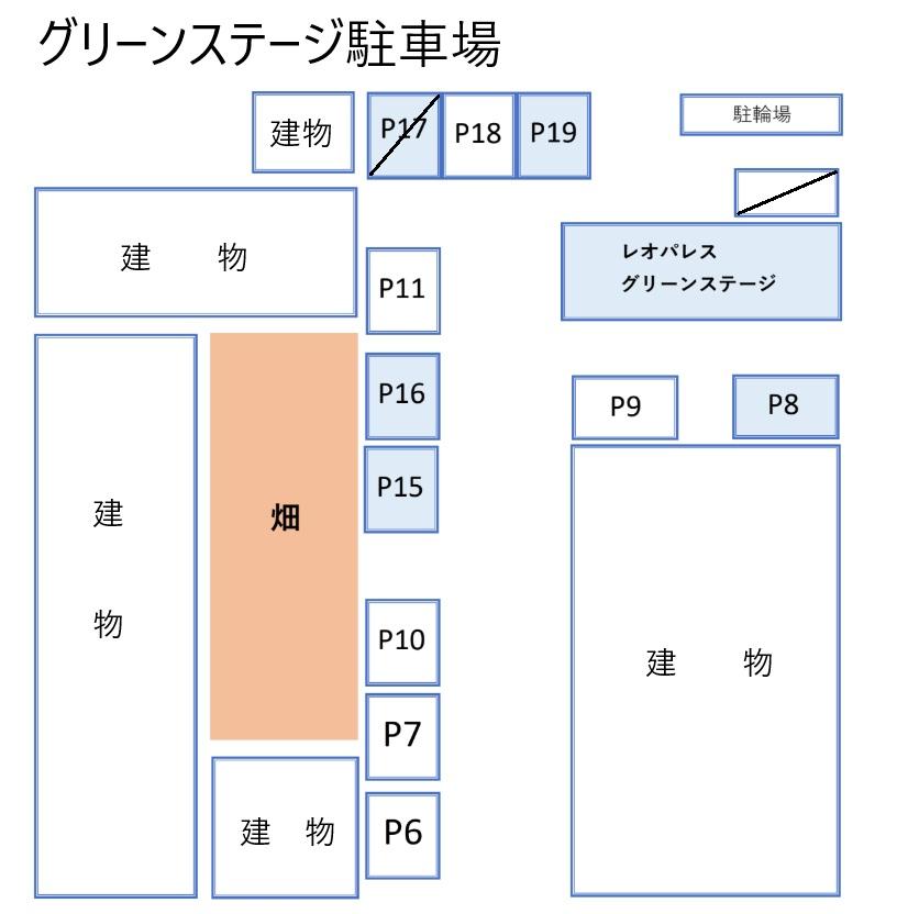 グリーンステージ駐車場の駐車配置図