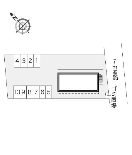 花葉Ａ(16730)の駐車配置図