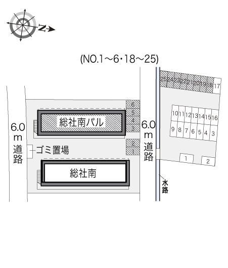 総社南　パル(20344)　敷地外駐車場の駐車配置図